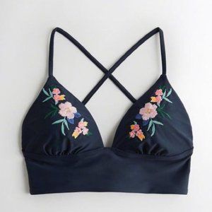 Hollister Adjustable Bikini Top (XS) - Navy Blue
